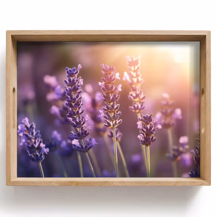 Dienblad - Lavendelbloemen - Paars - Zonlicht — 1