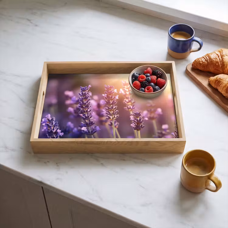 Dienblad - Lavendelbloemen - Paars - Zonlicht — 3