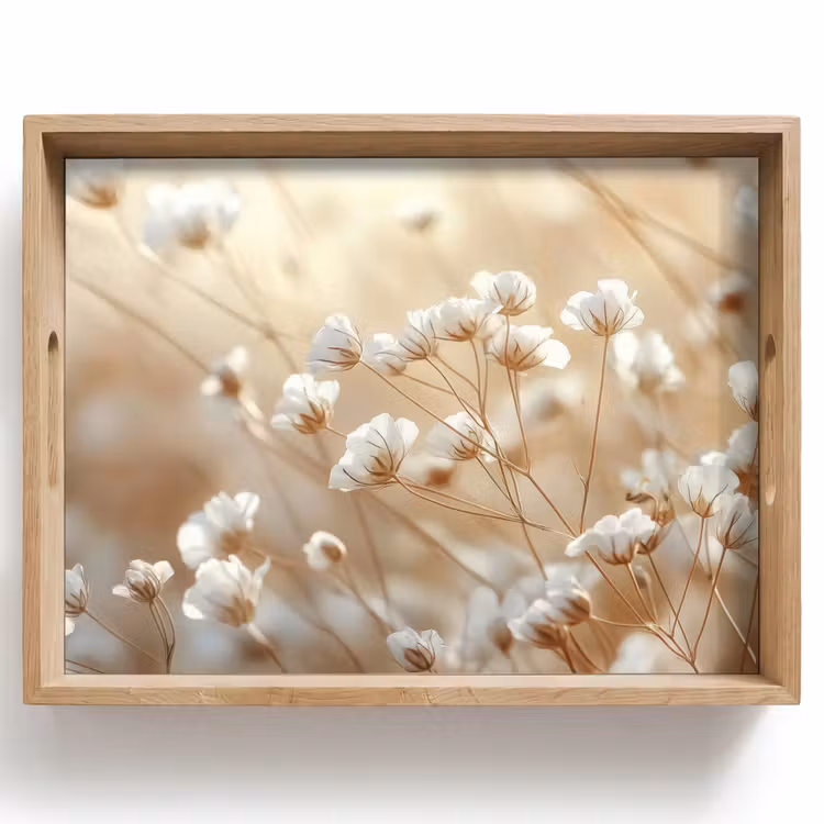 Dienblad - Wilde - Bloemen - Wit — 1