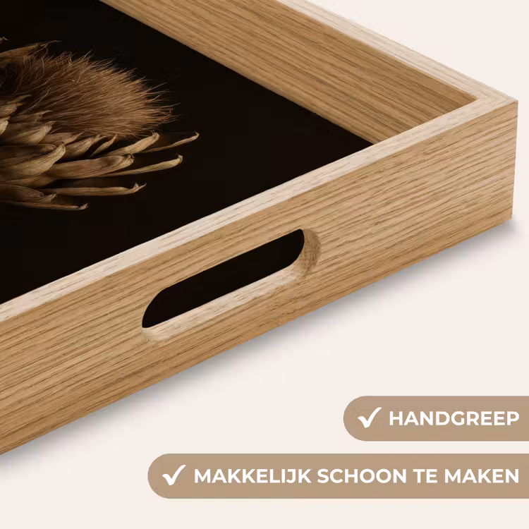 Dienblad - Donkerbruin - Bloem - Textuur - Artisjok — 8