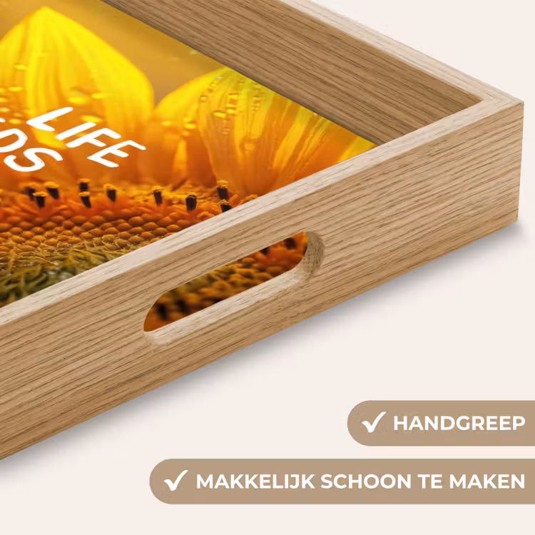 Dienblad - Zonnebloem - Close up - Geel - Quote — 8