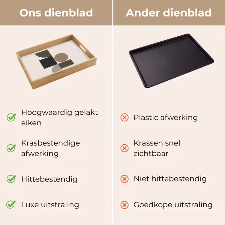 Dienblad - Aardetinten - Abstracte compositie - Eenvoudige vormen — 9