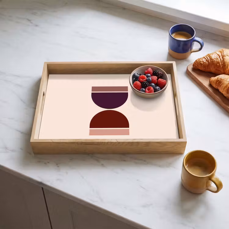 Dienblad - Zandloper - Symmetrisch - Rood - Paars — 3