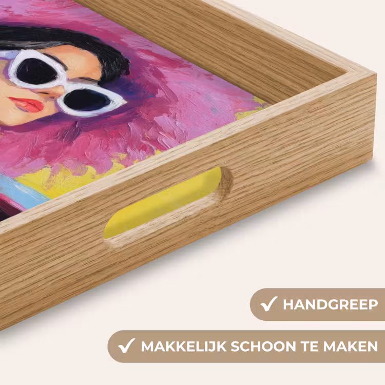 Dienblad - Vrouw - Hoed - Paars - Wijn — 8