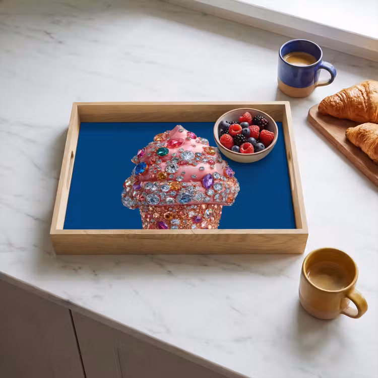 Dienblad - Ijsje - Hoorntje - Steentjes - Blauw — 3