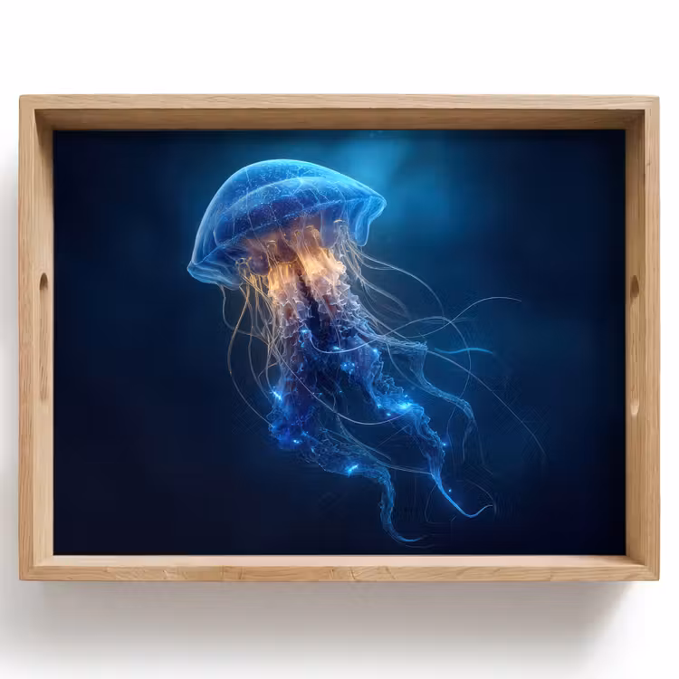 Dienblad - Kwal - Lichtgevend - Tentakels - Blauw — 1