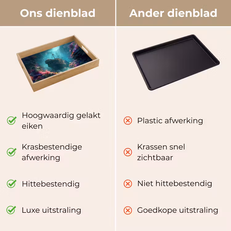 Dienblad - Schip - Hout - Koraalriffen - Zonlicht — 9