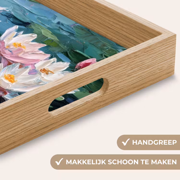 Dienblad - Waterlelies - Bloemen - Roze - Water — 8