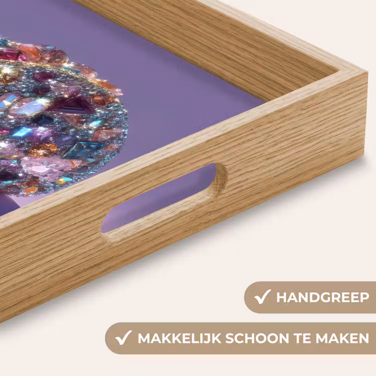Dienblad - Edelstenen - Glitters - Paars - Kleurrijk — 8