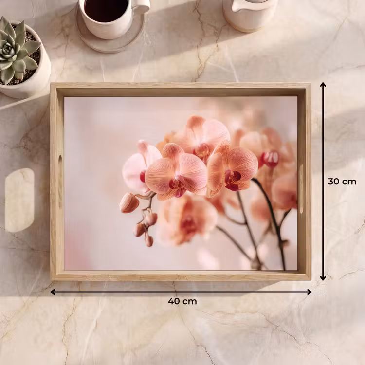 Dienblad - Orchidee - Bloemen - Roze - Bloemblaadjes — 7