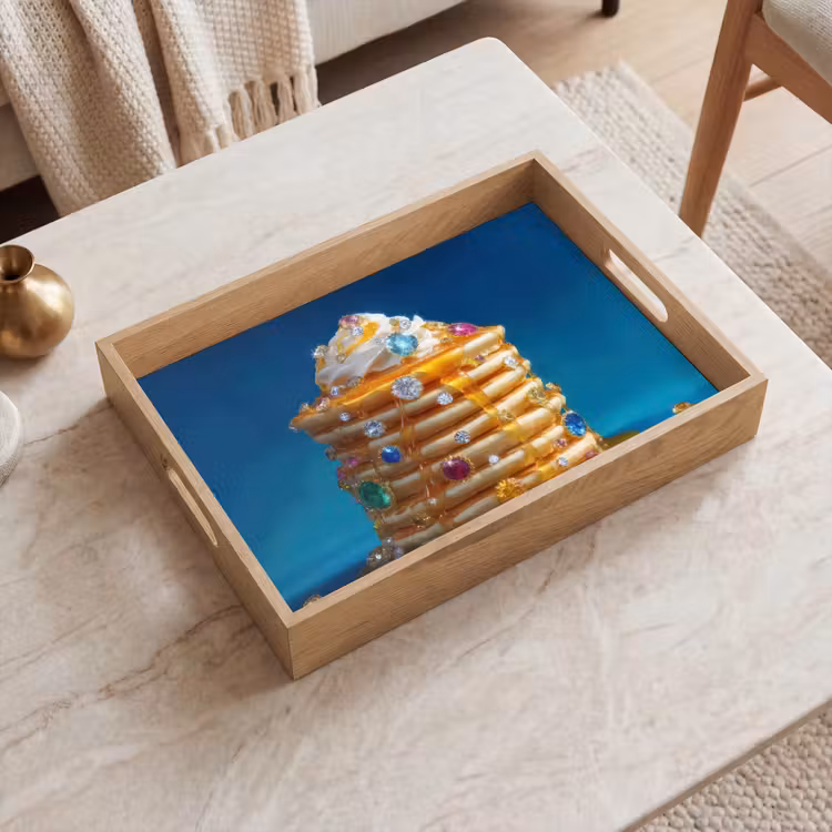Dienblad - Pannenkoeken - Steentjes - Glitter - Slagroom — 2