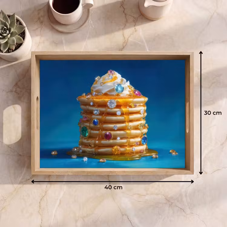 Dienblad - Pannenkoeken - Steentjes - Glitter - Slagroom — 7