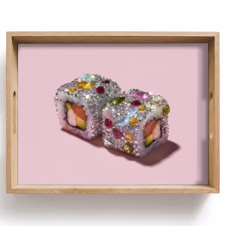 Dienblad - Sushi - Rolletjes - Steentjes - Kleurrijk — 1
