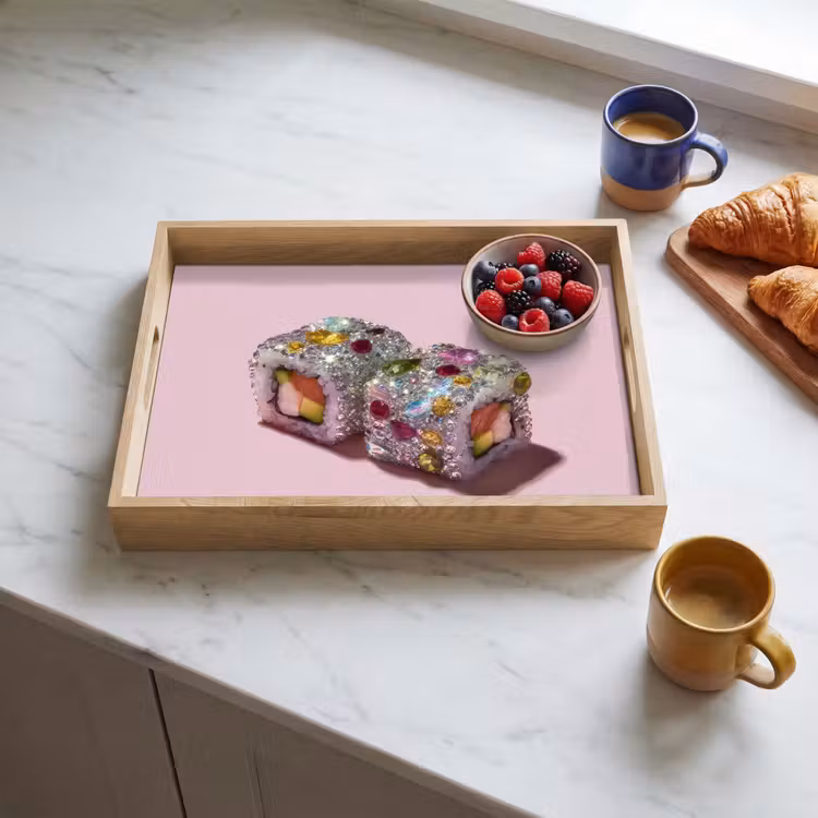Dienblad - Sushi - Rolletjes - Steentjes - Kleurrijk — 3