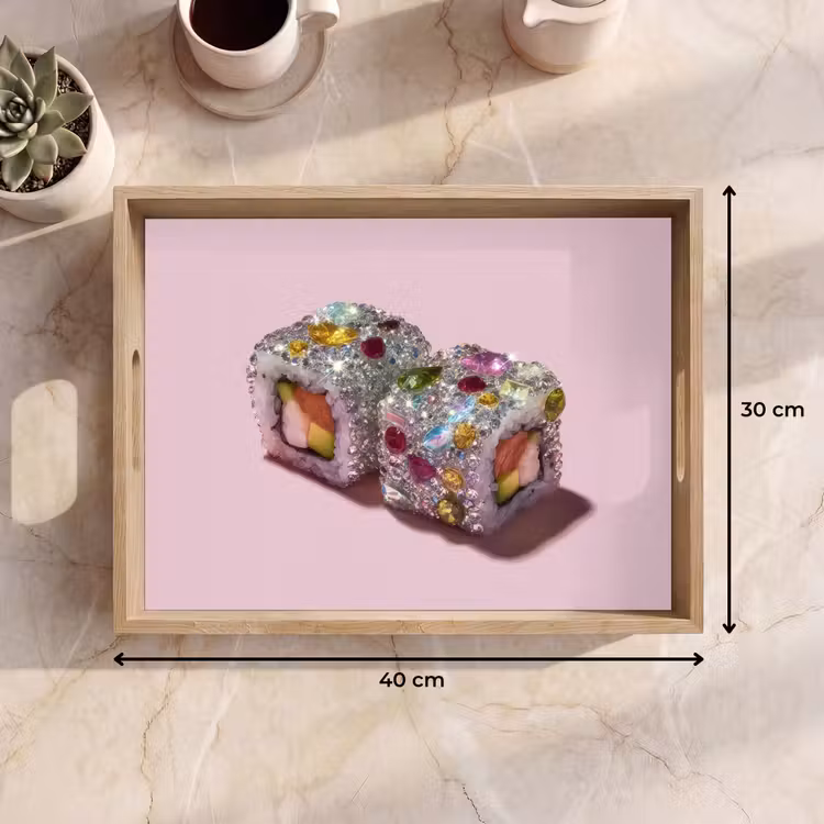 Dienblad - Sushi - Rolletjes - Steentjes - Kleurrijk — 7