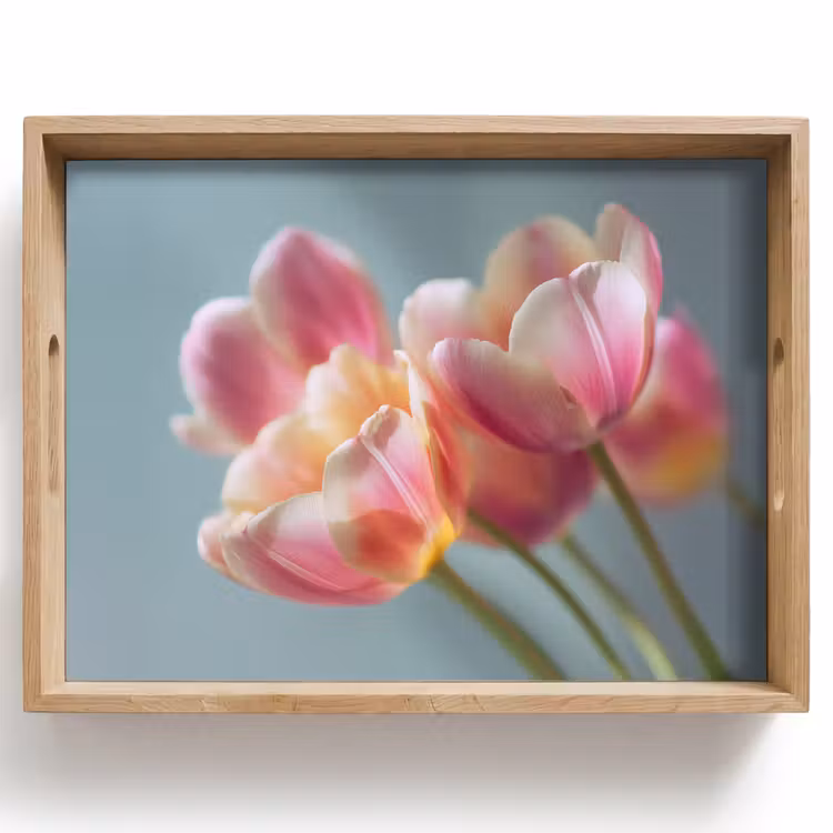Dienblad - Tulpen - Roze - Stelen — 1