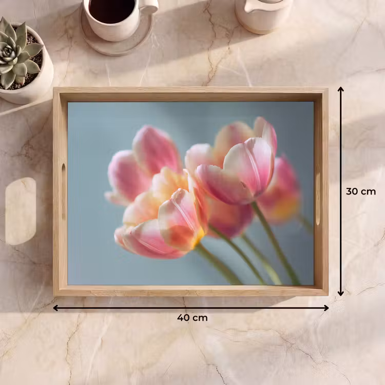 Dienblad - Tulpen - Roze - Stelen — 7