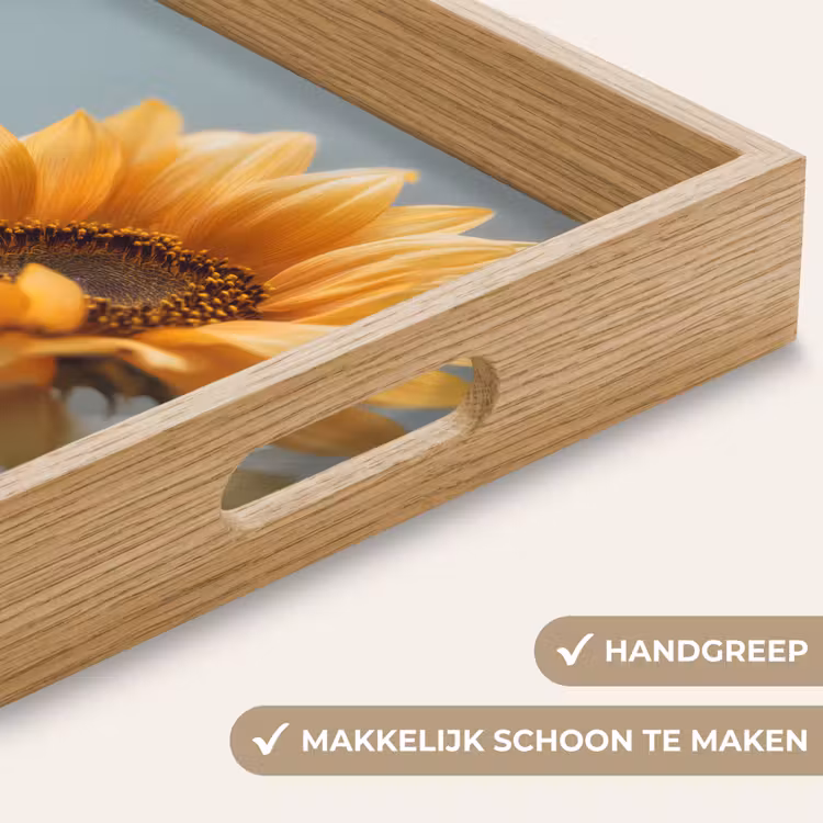 Dienblad - Zonnebloemen - Geel - Wazig — 8