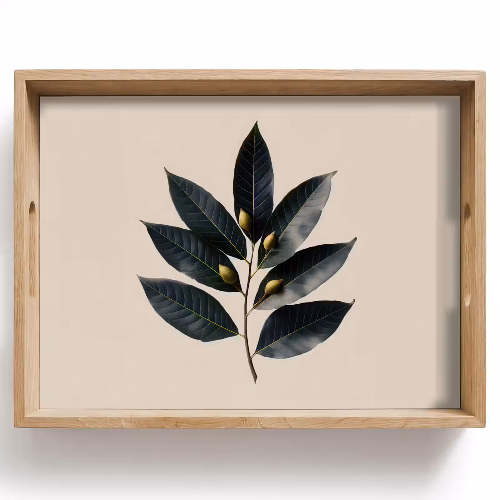 Dienblad - Laurierbladeren - Bloemknoppen - subtiel — 1