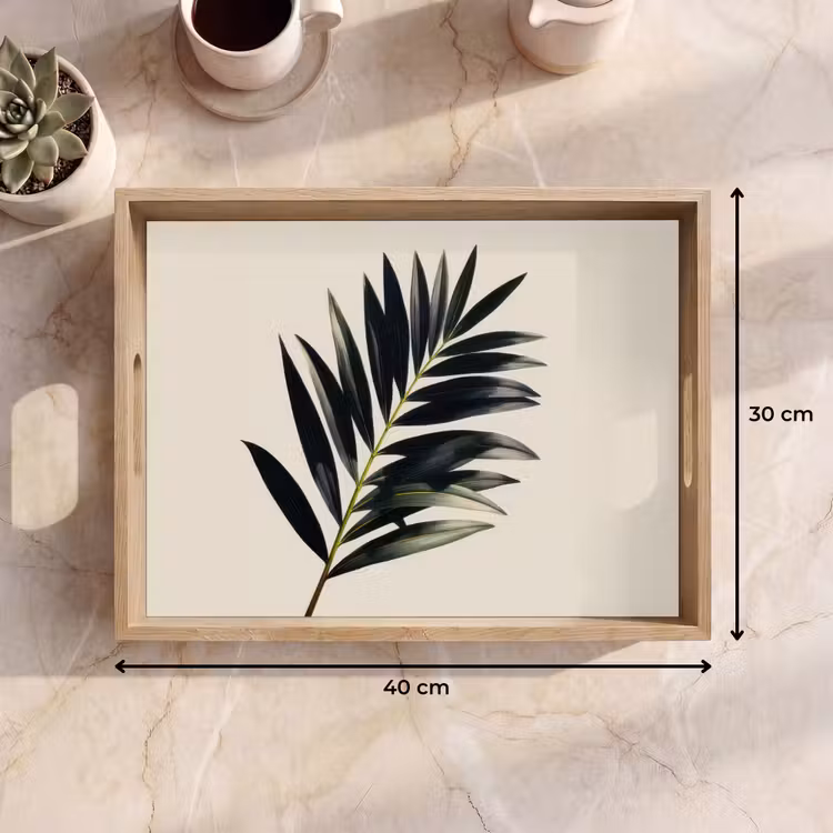 Dienblad - Palmblad - Subtiel - Groen - beige — 7
