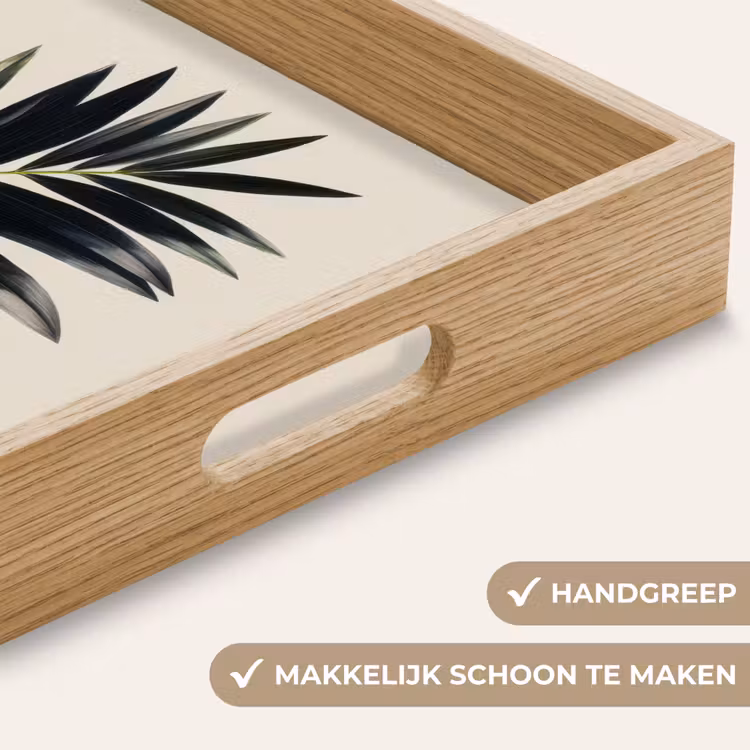 Dienblad - Palmblad - Subtiel - Groen - beige — 8
