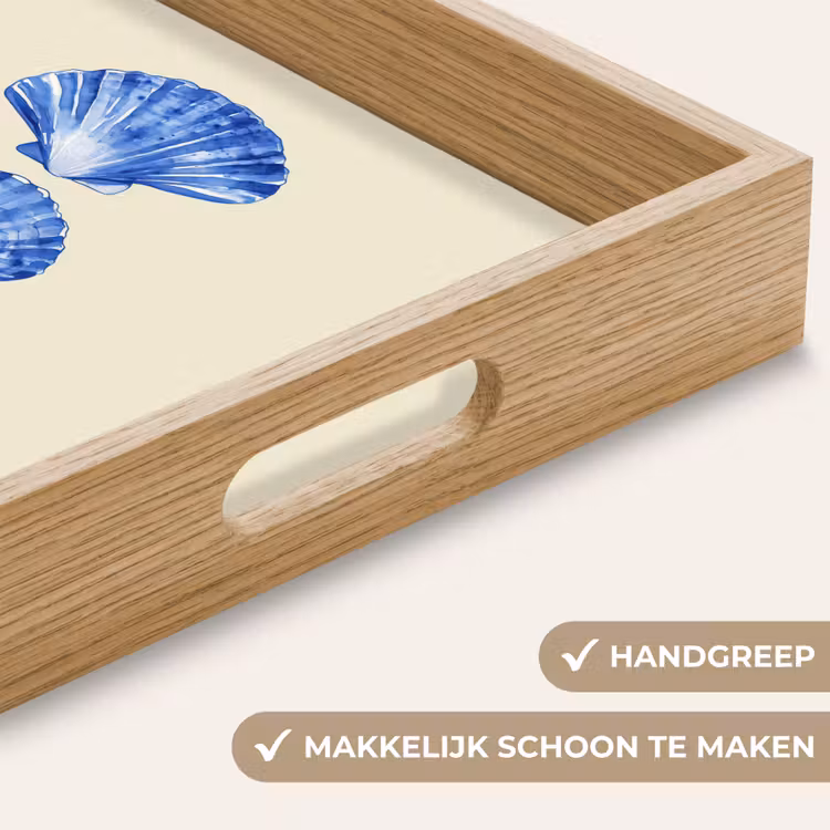 Dienblad - Schelpen - Blauw - Beige — 8
