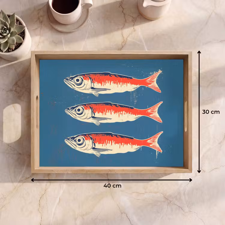 Dienblad - Vissen - Rood - Blauw — 7