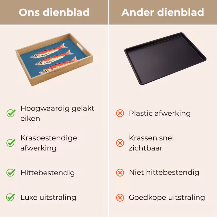 Dienblad - Vissen - Rood - Blauw — 9