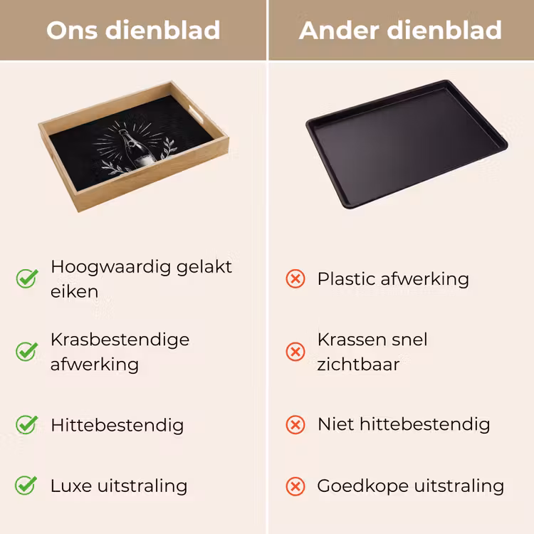 Dienblad - Champagnefles - Lauriertakken - Zwarte achtergrond — 9