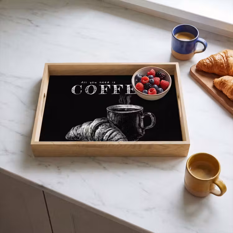 Dienblad - Koffie - Croissant - Tekst — 3