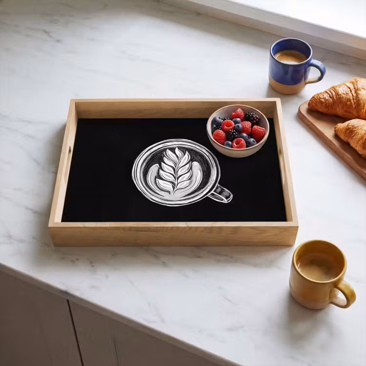 Dienblad - Krijttekening - Koffie - Latte art — 3