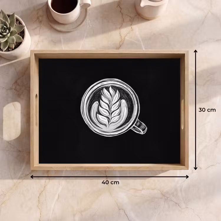 Dienblad - Krijttekening - Koffie - Latte art — 7