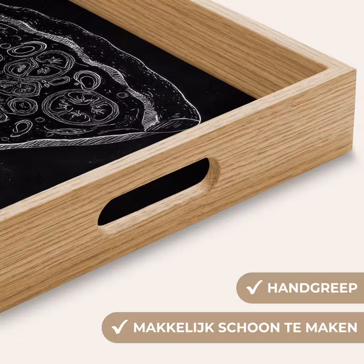 Dienblad - Pizzapunt - Toppings - Krijttekening — 8