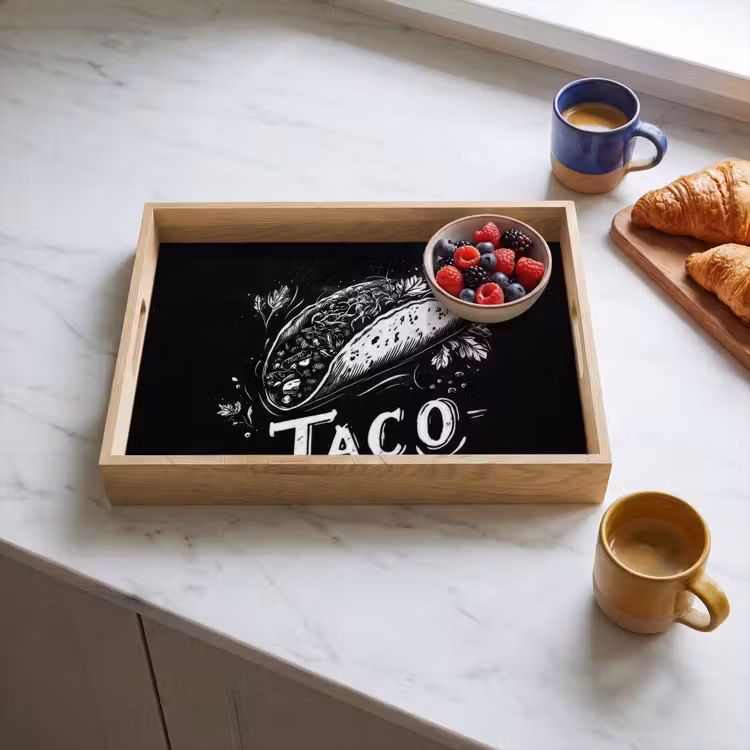 Dienblad - Taco - Kruiden - Witte krijtstijl - Tekst — 3