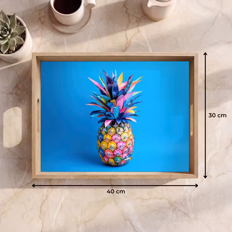 Dienblad - Ananas - Blauw - Tropisch - Vrolijk — 7