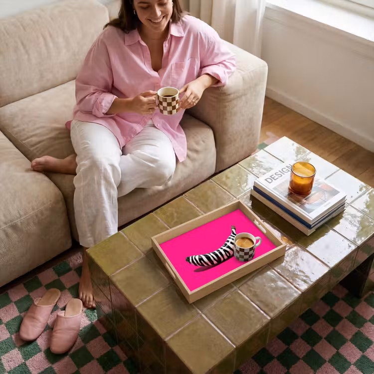 Dienblad - Banaan - Zebraprint - Roze — 4