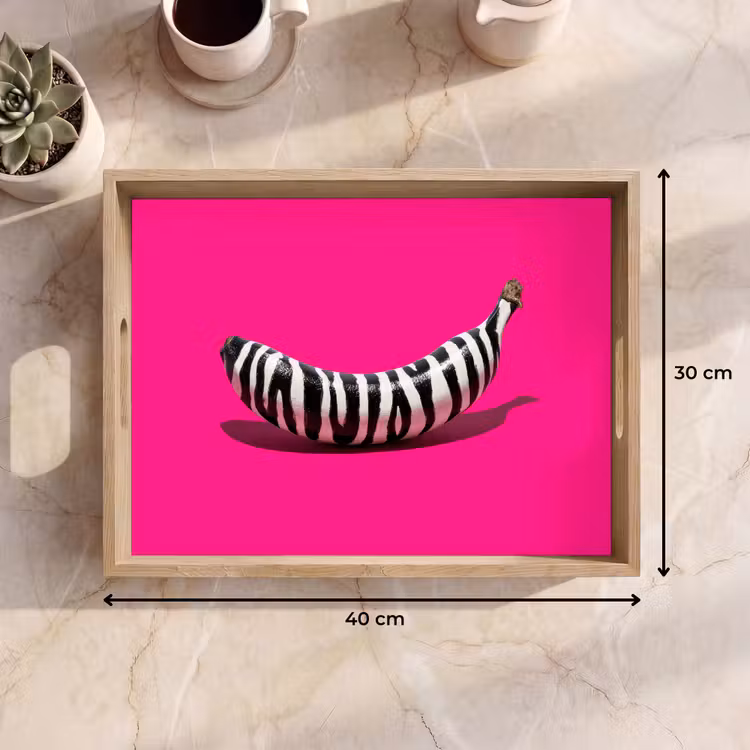 Dienblad - Banaan - Zebraprint - Roze — 7