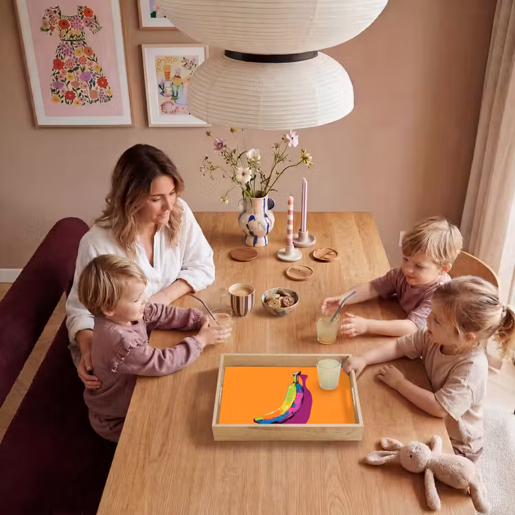 Dienblad - Felle kleuren - Banaan - popart — 5