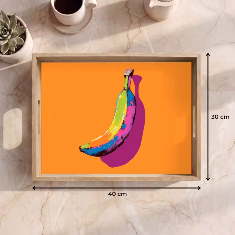 Dienblad - Felle kleuren - Banaan - popart — 7