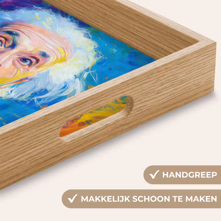 Dienblad - Oude man - Expressief - Kleurrijk — 8