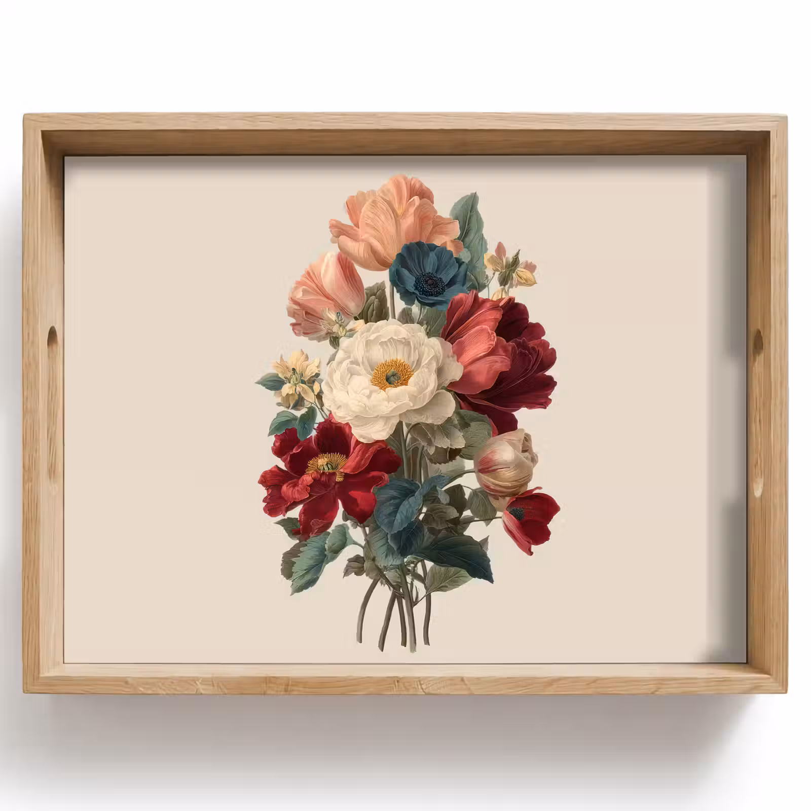 Dienblad - Boeket - Warme tinten - Elegant — 1
