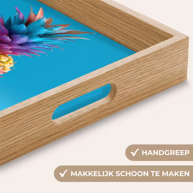 Dienblad - Ananas - Regenboog - Blauw - Popart — 8