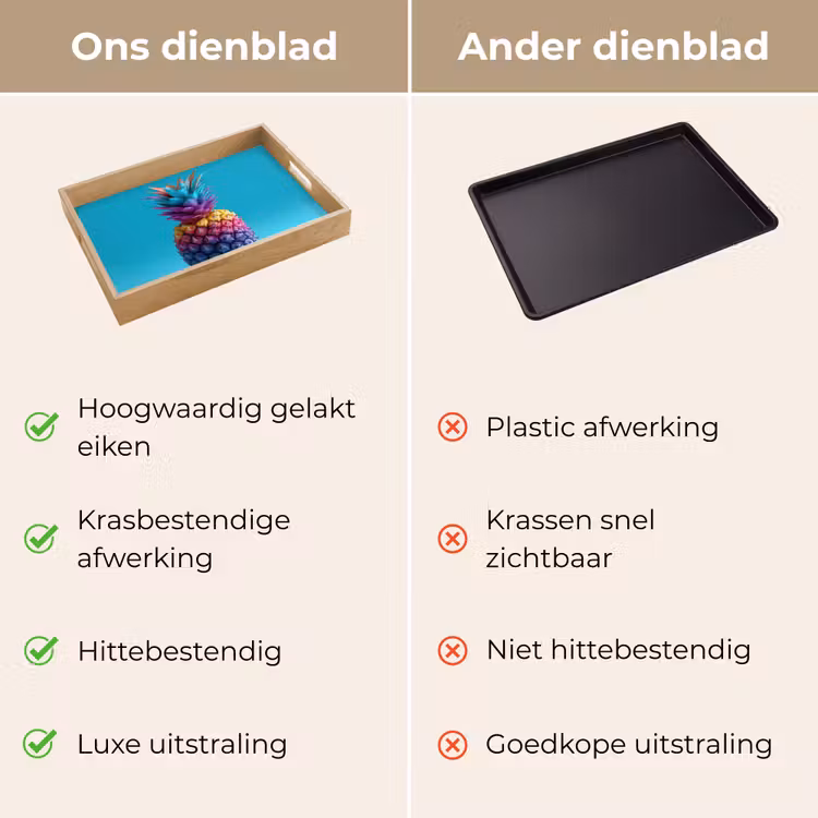 Dienblad - Ananas - Regenboog - Blauw - Popart — 9