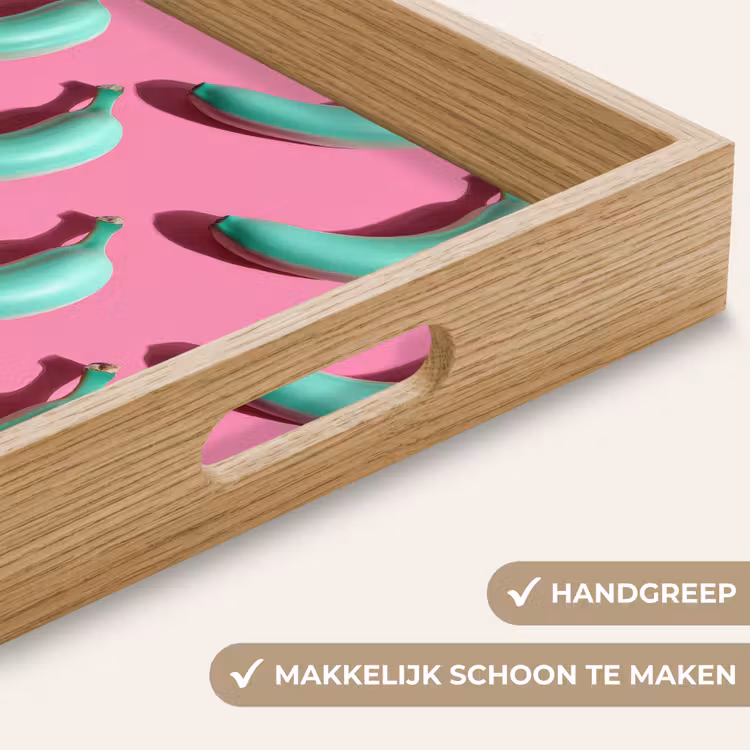 Dienblad - Bananen - Patroon - Blauw - Roze — 8