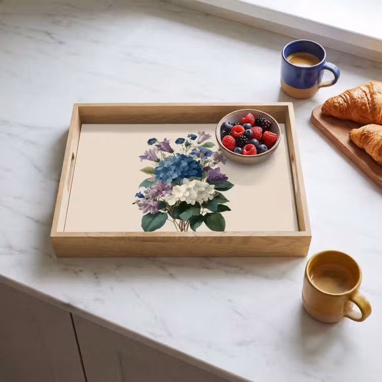 Dienblad - Bloemen - Gedetailleerd - Rust - Realistisch — 3