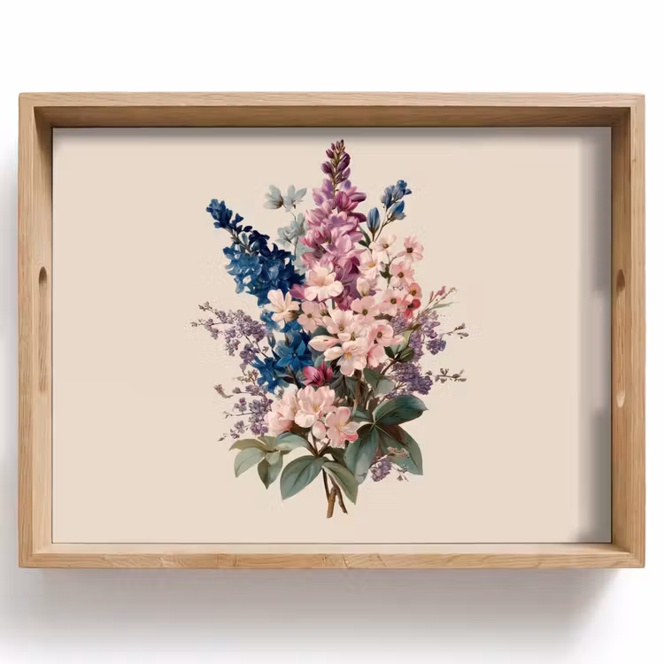 Dienblad - Boeket - Beige - Harmonieus - Subtiel — 1