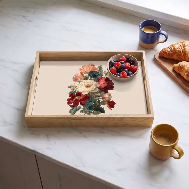 Dienblad - Boeket - Warme tinten - Elegant — 3