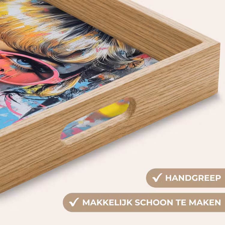 Dienblad - Expressief - Milkshake - Vrouw - Felle kleuren — 8