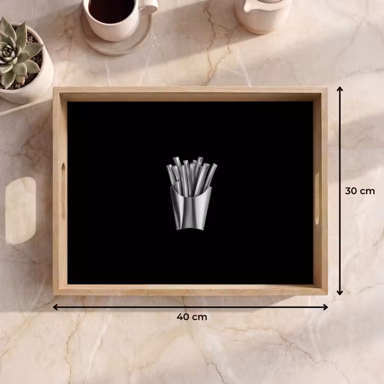 Dienblad - Frietjes - Futuristisch - Zilver — 7