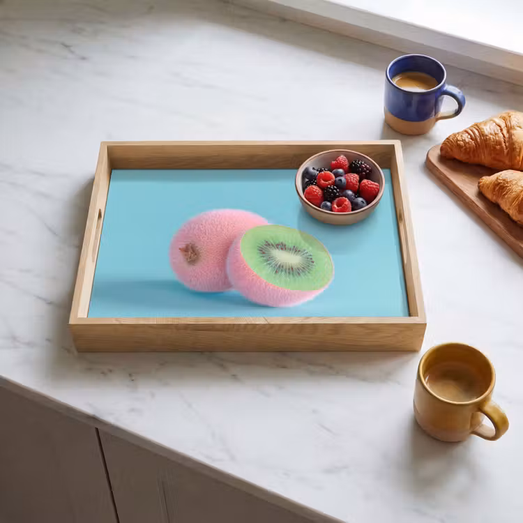 Dienblad - Kiwi - Blauw - Surrealistisch — 3